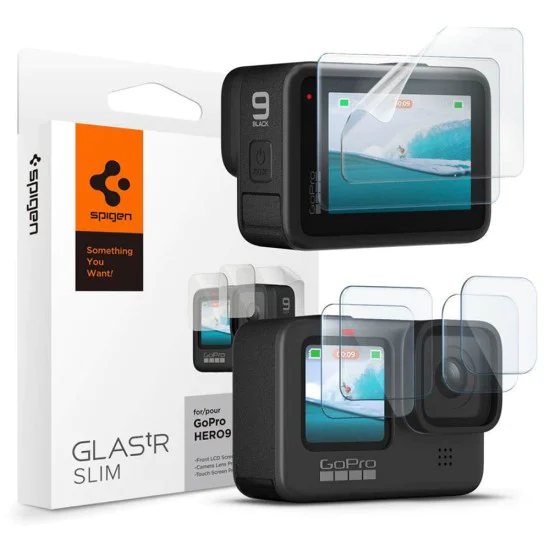 Протектор за GoPro Hero 9/10/11/12 (комплект от 6) - Spigen Glas.tR Slim - Clear