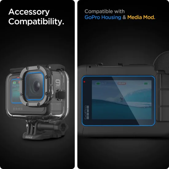 Протектор за GoPro Hero 9/10/11/12 (комплект от 6) - Spigen Glas.tR Slim - Clear