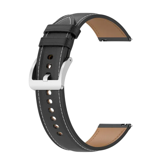 Каишка за Samsung Galaxy Watch 4/5/Active 2, Huawei Watch GT 3 (42mm)/GT 3 Pro (43mm) - Каишка за часовник (W048) - Черна