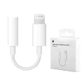 Аудио адаптер Lightning към 3,5 мм жак - Apple A1749 (MMX62ZM/A) - бял (блистерна опаковка)