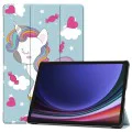 Калъф за Samsung Galaxy Tab S9 Plus / S9 FE Plus / S10 Plus / S10 FE Plus - FoldPro - Еднорог