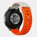 Каишка за Samsung Galaxy Watch 4/5/Active 2, Huawei Watch GT 3 (42mm)/GT 3 Pro (43mm) - Каишка за часовник (W050) - Оранжево бежово