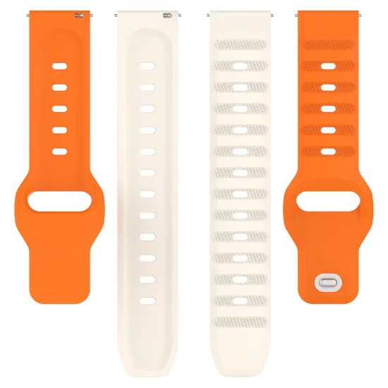 Каишка за Samsung Galaxy Watch 4/5/Active 2, Huawei Watch GT 3 (42mm)/GT 3 Pro (43mm) - Каишка за часовник (W050) - Оранжево бежово
