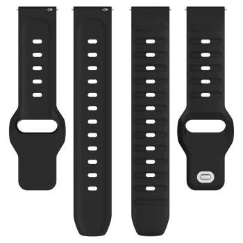 Каишка за Samsung Galaxy Watch 4/5/Active 2, Huawei Watch GT 3 (42mm)/GT 3 Pro (43mm) - Каишка за часовник (W050) - Черна