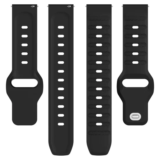 Каишка за Samsung Galaxy Watch 4/5/Active 2, Huawei Watch GT 3 (42mm)/GT 3 Pro (43mm) - Каишка за часовник (W050) - Черна