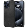 Калъф за iPhone 15 Pro - Spigen Enzo Enzo Aramid MagSafe - матово черен