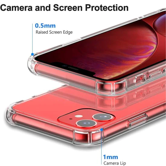 Калъф за iPhone 12 mini - Удароустойчив Прозрачен Силиконов - Прозрачен