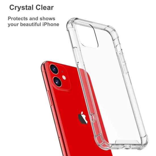 Калъф за iPhone 12 - Удароустойчив прозрачен силикон - прозрачен