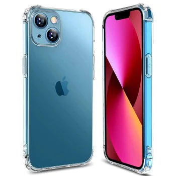Калъф за iPhone 13 mini - Удароустойчив Прозрачен Силиконов - Прозрачен
