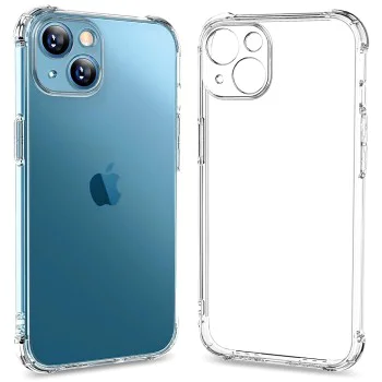 Калъф за iPhone 13 - Удароустойчив прозрачен силикон - прозрачен