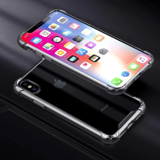 Калъф за iPhone XS Max - Удароустойчив Прозрачен Силиконов - Прозрачен