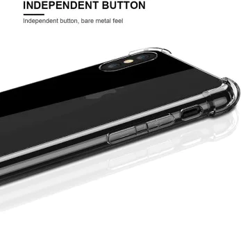 Калъф за iPhone X / iPhone XS - Удароустойчив Прозрачен Прозрачен Силиконов - Прозрачен