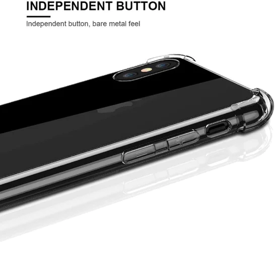 Калъф за iPhone X / iPhone XS - Удароустойчив Прозрачен Прозрачен Силиконов - Прозрачен