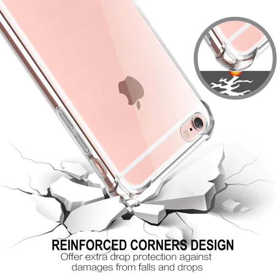 Калъф за iPhone 7 / iPhone 8 / iPhone SE 2, SE 2020 / iPhone SE 3, SE 2022 - Удароустойчив прозрачен прозрачен силикон - прозрачен