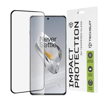 OnePlus 12 - 111D пълно покритие / пълно залепено стъкло / 3D извит екран - черен