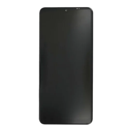 OLED дисплей със сензорен екран и рамка, съвместим с Samsung Galaxy A12 (SM-A125) - OEM (17016) - черен