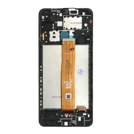 OLED дисплей със сензорен екран и рамка, съвместим с Samsung Galaxy A12 (SM-A125) - OEM (17016) - черен