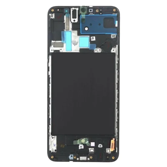 Екран с тъчскрийн и рамка, съвместим с Samsung Galaxy A70 (SM-A705F) - Samsung (12003) - черен