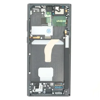 Екран с тъчскрийн и рамка, съвместим с Samsung Galaxy S22 Ultra 5G (SM-S908) - Samsung (17401) - черен