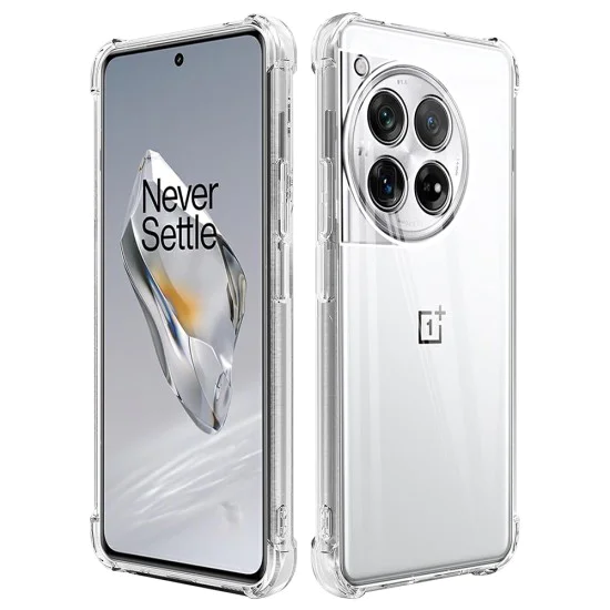 Калъф за OnePlus 12 - Удароустойчив прозрачен силикон - прозрачен