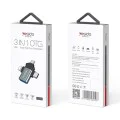 USB към Lightning, Micro-USB, Type-C 480Mbps OTG адаптер - Yesido (GS15) - черен