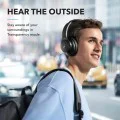 Bluetooth on-ear хибридна слушалка с активно шумопотискане - Anker (A3004G11) - черна