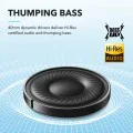 Bluetooth on-ear хибридна слушалка с активно шумопотискане - Anker (A3004G11) - черна