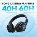Bluetooth on-ear хибридна слушалка с активно шумопотискане - Anker (A3004G11) - черна
