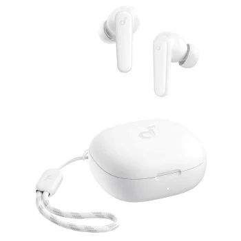 Безжични слушалки с екстра-бас - Anker R50i (A3949G21) - бели
