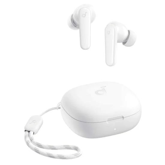 Безжични слушалки с екстра-бас - Anker R50i (A3949G21) - бели