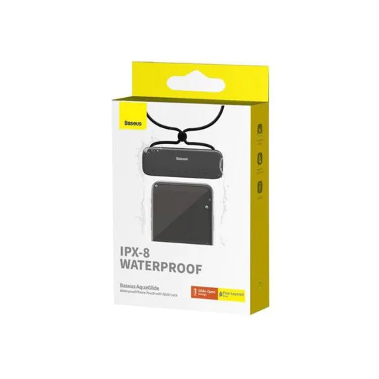 Водоустойчив калъф за телефон IPX8 за телефон 7,2 - Baseus (P6026373700113-00) - черен клъстер
