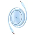 Кабел за дата Type-C към Type-C, 100W, 1m - Baseus Free2Draw Mini (P10364500311-00) - Galaxy Blue