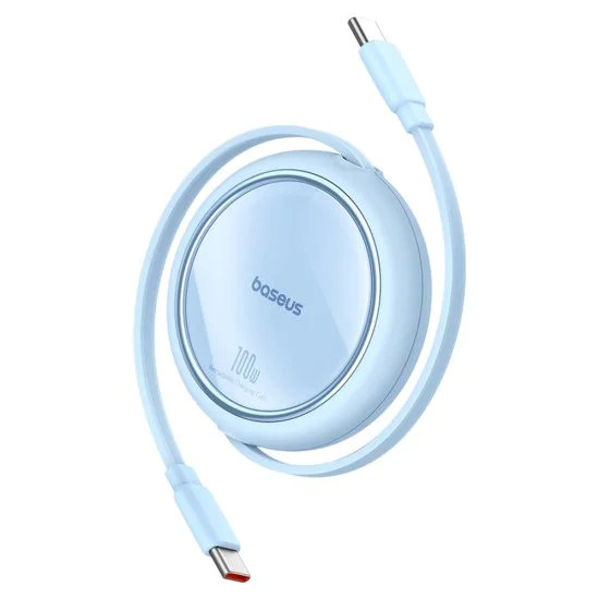 Кабел за дата Type-C към Type-C, 100W, 1m - Baseus Free2Draw Mini (P10364500311-00) - Galaxy Blue