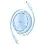 Кабел за дата Type-C към Type-C, 100W, 1m - Baseus Free2Draw Mini (P10364500311-00) - Galaxy Blue