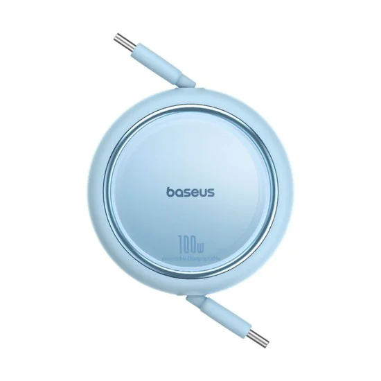 Кабел за дата Type-C към Type-C, 100W, 1m - Baseus Free2Draw Mini (P10364500311-00) - Galaxy Blue