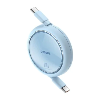 Кабел за дата Type-C към Type-C, 100W, 1m - Baseus Free2Draw Mini (P10364500311-00) - Galaxy Blue