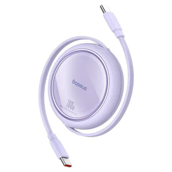 Кабел за данни Type-C към Type-C, 100 W, 1 m - Baseus Free2Draw Mini (P10364500511-00) - Nebula Purple