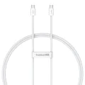 Кабел за данни Type-C към Type-C, 30W, 1m - Baseus (P10365200211-00) - Moon White