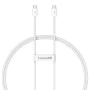 Кабел за данни Type-C към Type-C, 30W, 1m - Baseus (P10365200211-00) - Moon White