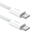 Кабел за данни Type-C към Type-C, 30W, 1m - Baseus (P10365200211-00) - Moon White