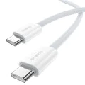 Кабел за данни Type-C към Type-C, 30W, 1m - Baseus (P10365200211-00) - Moon White
