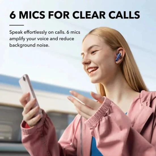 Anker SoundCore Liberty 4 NC (A3947G31) - Bluetooth 5.3, IPX4 безжични слушалки - сини