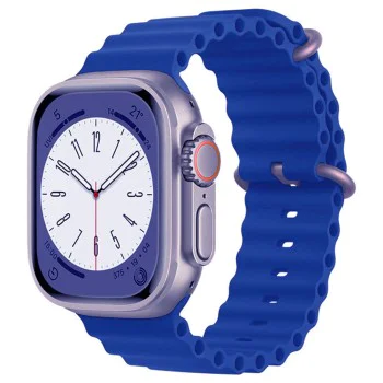 Каишка за часовник за Apple Watch 1/2/3/3/4/4/5/5/5/6/6/7/8/7/8/9/10/SE/SE/SE 2/Ultra/Ultra 2 (42/44/45/46/49 мм) - Каишка за часовник (W038) - Син