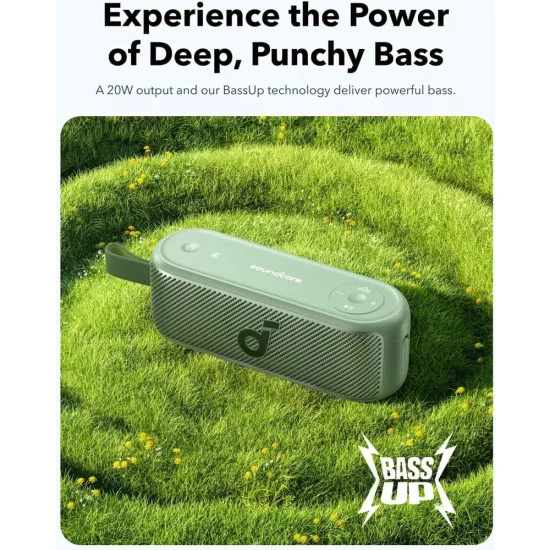 Водоустойчив преносим високоговорител Водоустойчив IPX7, 20W - Anker SoundCore Motion 100 (A3133011) - Черен