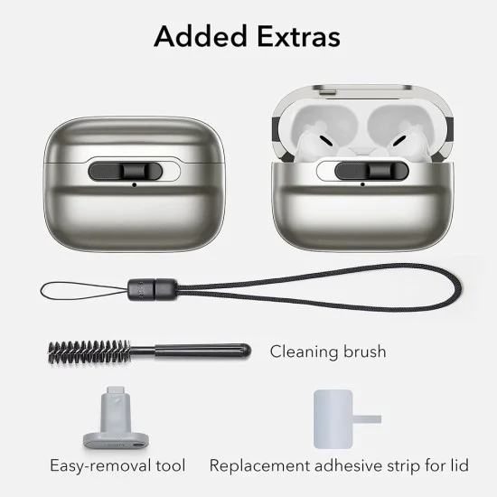 Калъф за Apple AirPods Pro 1/2 - ESR Pulse Magnetic HaloLock - Титан