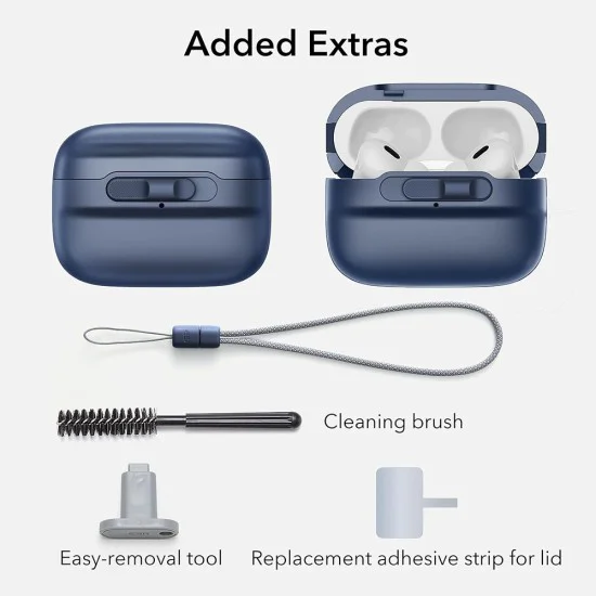 Калъф за Apple AirPods Pro 1/2 - ESR Pulse Magnetic HaloLock - Тъмно син
