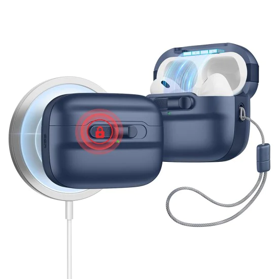 Калъф за Apple AirPods Pro 1/2 - ESR Pulse Magnetic HaloLock - Тъмно син