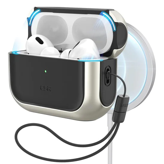 Калъф за Apple AirPods Pro 1/2 - ESR Orbit Hybrid HaloLock - Титан