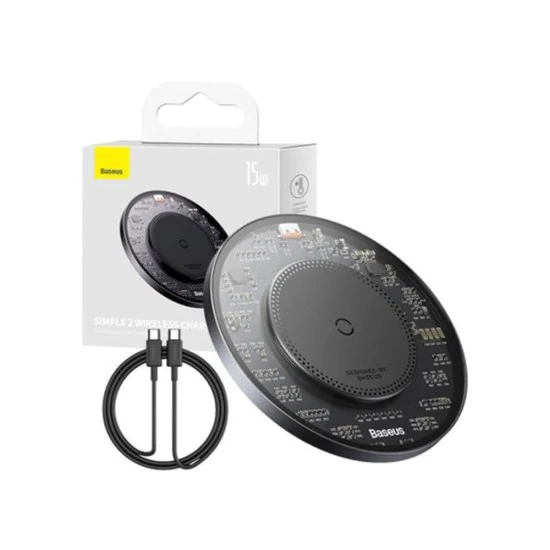 Безжично зарядно устройство, 15 W - Baseus (CCJJ050001) - черно