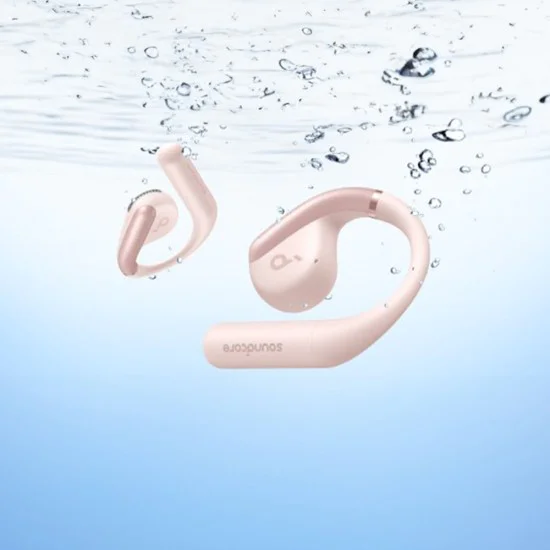 Безжични спортни слушалки, Bluetooth, водоустойчиви - Anker AeroFit (A3872G51) - розови
